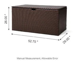 Brown 140-Gallon All-Weather Wicker Storage Deck Box -RAZOR COSCO SHOP 810530854 A0 8