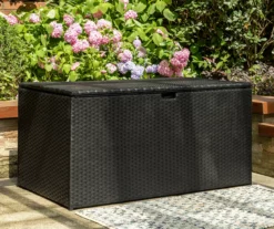 Black 140-Gallon All-Weather Wicker Storage Deck Box -RAZOR COSCO SHOP 810530855 A0 3