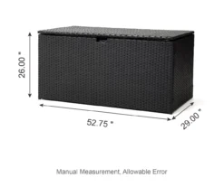 Black 140-Gallon All-Weather Wicker Storage Deck Box -RAZOR COSCO SHOP 810530855 A0 8