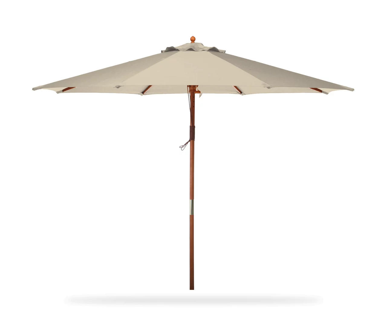 9' Natural Wood Market Patio Umbrella 2 9' Natural Wood Market Patio Umbrella - Image 2