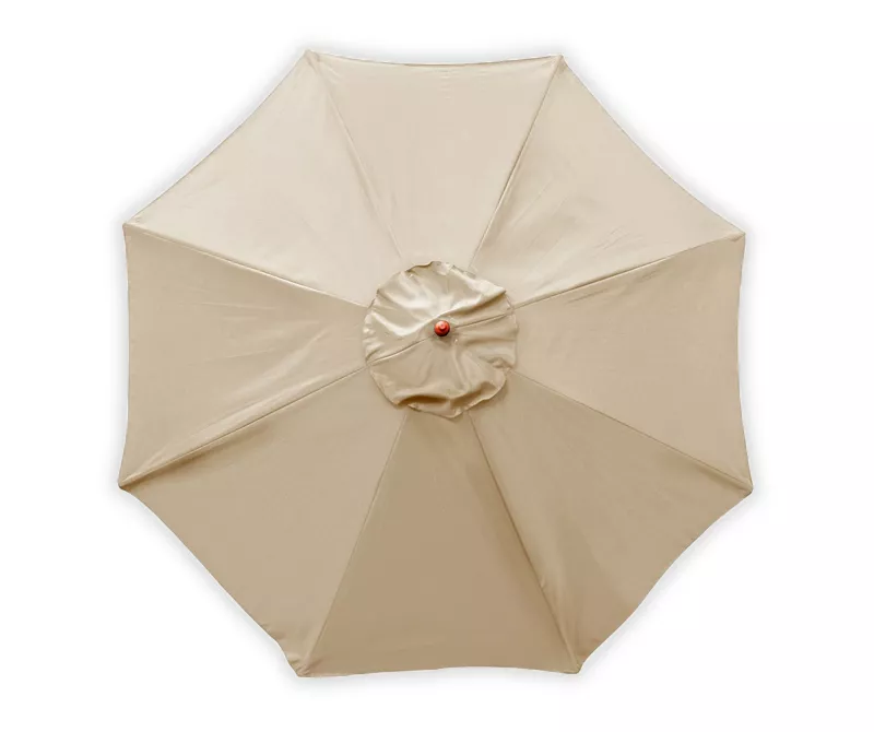 9' Natural Wood Market Patio Umbrella 3 9' Natural Wood Market Patio Umbrella - Image 3