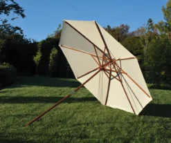 9' Natural Wood Market Patio Umbrella 9 9' Natural Wood Market Patio Umbrella -RAZOR COSCO SHOP 810540703 4