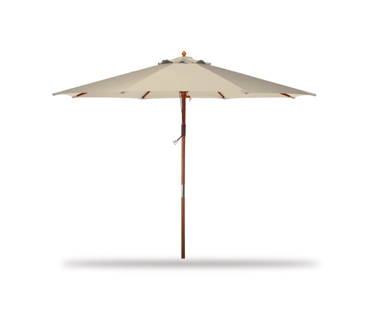 9' Natural Wood Market Patio Umbrella 1 9' Natural Wood Market Patio Umbrella