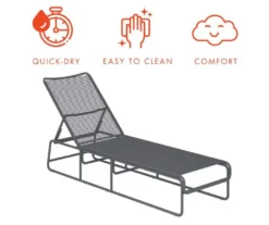 Nyla Charcoal Adjustable Wicker Chaise Patio Lounge -RAZOR COSCO SHOP 810541218 4
