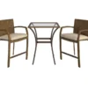 Lakewood Ranch Brown 3-Piece Wicker High Top Bistro Patio Furniture Set