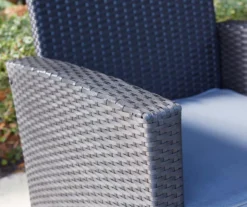 COSCO Malmo Black 4-Piece Wicker Cushioned Patio Furniture Set -RAZOR COSCO SHOP 810541489 5