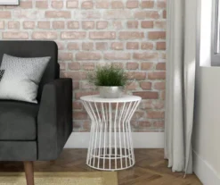 Roberta White Steel Patio Side Table -RAZOR COSCO SHOP 810541492 3