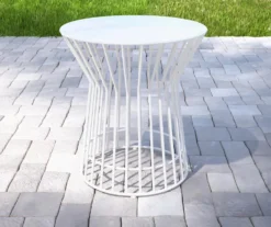 Roberta White Steel Patio Side Table -RAZOR COSCO SHOP 810541492 7