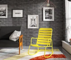 Roberta Yellow Patio Rocking Chair -RAZOR COSCO SHOP 810541496 2