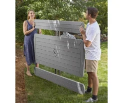 COSCO Intellefit Dark Gray 2-Bench Folding Outdoor Picnic Table -RAZOR COSCO SHOP 810541500 2