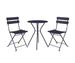 COSCO Outdoor Living Navy 3-Piece Folding Patio Seating Set -RAZOR COSCO SHOP 810541509 2
