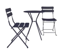 COSCO Outdoor Living Navy 3-Piece Folding Patio Seating Set -RAZOR COSCO SHOP 810541509 3