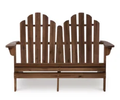 RAZOR COSCO SHOP 27 Flint Acorn Wood Patio Adirondack Double Bench