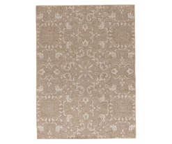 Broyhill Sandpointe Tan & Ecru Damask Outdoor Area Rug -RAZOR COSCO SHOP 810546500 810546501 8105465021