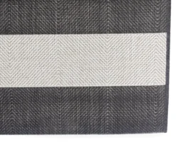 Afuera Onyx & Ivory Stripe Outdoor Area Rug, (6.5' x 9.5') -RAZOR COSCO SHOP 810547476 810547477 810547478 2 3