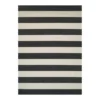 Afuera Onyx & Ivory Stripe Outdoor Area Rug, (6.5' x 9.5')