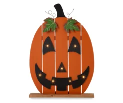 Slatted Jack O'Lantern Light-Up Decor