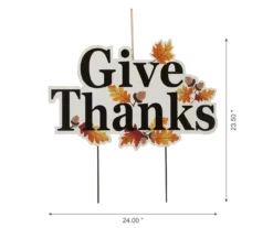 "Give Thanks" Autumn Leaves Yard Stake -RAZOR COSCO SHOP 810547803 5