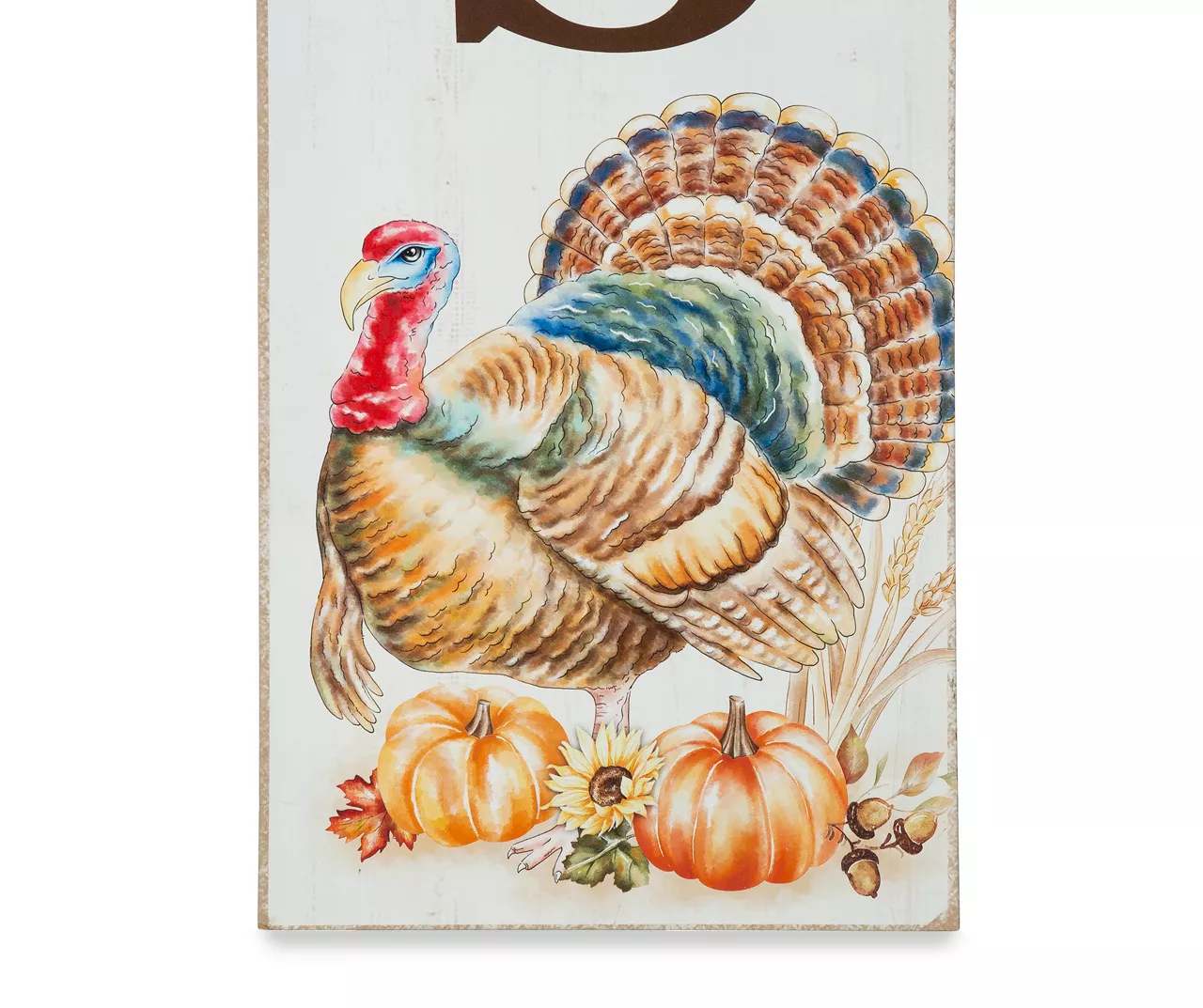 "Give Thanks" Turkey & Leaves Vertical Sign 4 "Give Thanks" Turkey & Leaves Vertical Sign - Image 4