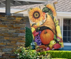 40" X 28" Autumn Harvest Cornucopia House Flag -RAZOR COSCO SHOP 810548090 2