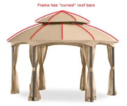 Heritage Hexagon Gazebo Replacement Riplock Canopy -RAZOR COSCO SHOP 810548647 41