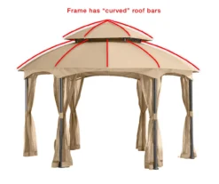 Heritage Gazebo Palm Leaves Replacement Canopy -RAZOR COSCO SHOP 810549192 4