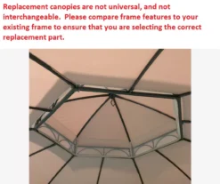 Heritage Gazebo Palm Leaves Replacement Canopy -RAZOR COSCO SHOP 810549192 7