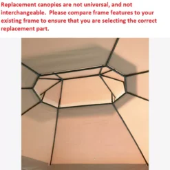 Manhattan Gazebo Beige Replacement Riplock Canopy & Side Mosquito Netting Set -RAZOR COSCO SHOP 810549197 31