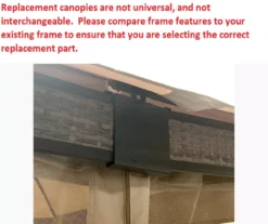 Lakewood Gazebo Beige Replacement Canopy -RAZOR COSCO SHOP 810549208 5