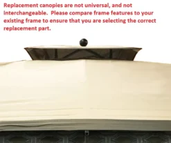 Pinehurst Gazebo Beige Damask Replacement Canopy -RAZOR COSCO SHOP 810549216 4