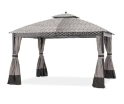 Pinehurst Gazebo Beige Damask Replacement Canopy -RAZOR COSCO SHOP 810549216 7