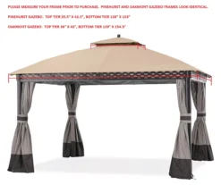 Pinehurst Gazebo Stone Stripe Replacement Canopy -RAZOR COSCO SHOP 810549220 31