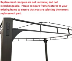 Shadow Creek Gazebo Canyon Stripe Replacement Canopy -RAZOR COSCO SHOP 810549223 51