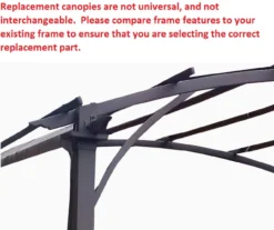 Verano Pergola Beige Replacement Riplock Canopy -RAZOR COSCO SHOP 810549225 3