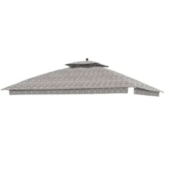 Shadow Creek Gazebo Beige Damask Replacement Canopy -RAZOR COSCO SHOP 810549233 11