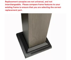 Shadow Creek Gazebo Beige Damask Replacement Canopy -RAZOR COSCO SHOP 810549233 4