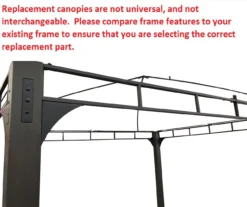 Shadow Creek Gazebo Beige Damask Replacement Canopy -RAZOR COSCO SHOP 810549233 5