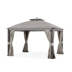 Shadow Creek Gazebo Beige Damask Replacement Canopy -RAZOR COSCO SHOP 810549233 61