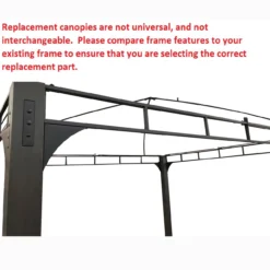 Shadow Creek Gazebo Midnight Blue Trellis Replacement Canopy -RAZOR COSCO SHOP 810549234 51