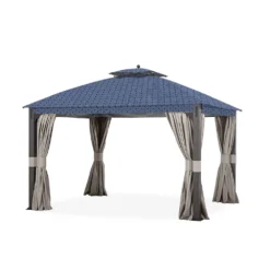 Shadow Creek Gazebo Midnight Blue Trellis Replacement Canopy -RAZOR COSCO SHOP 810549234 61
