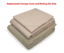 Heritage Gazebo Beige Replacement Riplock Canopy & Side Mosquito Netting Set -RAZOR COSCO SHOP 810549238 2