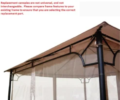 Bamboo Look Gazebo Beige Replacement Riplock Canopy & Side Mosquito Netting Set 11 Bamboo Look Gazebo Beige Replacement Riplock Canopy & Side Mosquito Netting Set -RAZOR COSCO SHOP 810549241 4