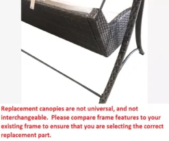 Augusta Swing Beige Replacement Canopy -RAZOR COSCO SHOP 810549255 6