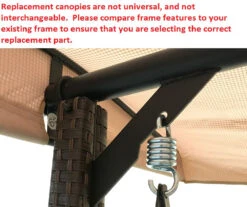 Wilson Fisher Wicker Swing Brown Replacement Canopy -RAZOR COSCO SHOP 810549261 4