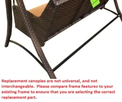 Wilson Fisher Wicker Swing Brown Replacement Canopy -RAZOR COSCO SHOP 810549261 5