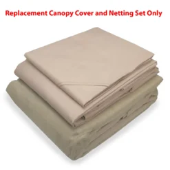 Oakmont Gazebo Beige Replacement Riplock Canopy & Side Mosquito Netting Set -RAZOR COSCO SHOP 810549264 21