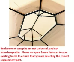 Jefferies Gazebo Beige Replacement Riplock Canopy -RAZOR COSCO SHOP 810549265 4