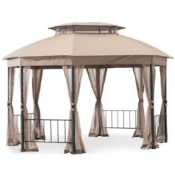 Jefferies Gazebo Beige Replacement Riplock Canopy -RAZOR COSCO SHOP 810549265 61
