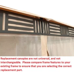 Westbrook Gazebo Beige Replacement Canopy -RAZOR COSCO SHOP 810549273 41