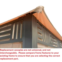 Westbrook Gazebo Beige Replacement Riplock Canopy & Side Mosquito Netting Set -RAZOR COSCO SHOP 810549275 31